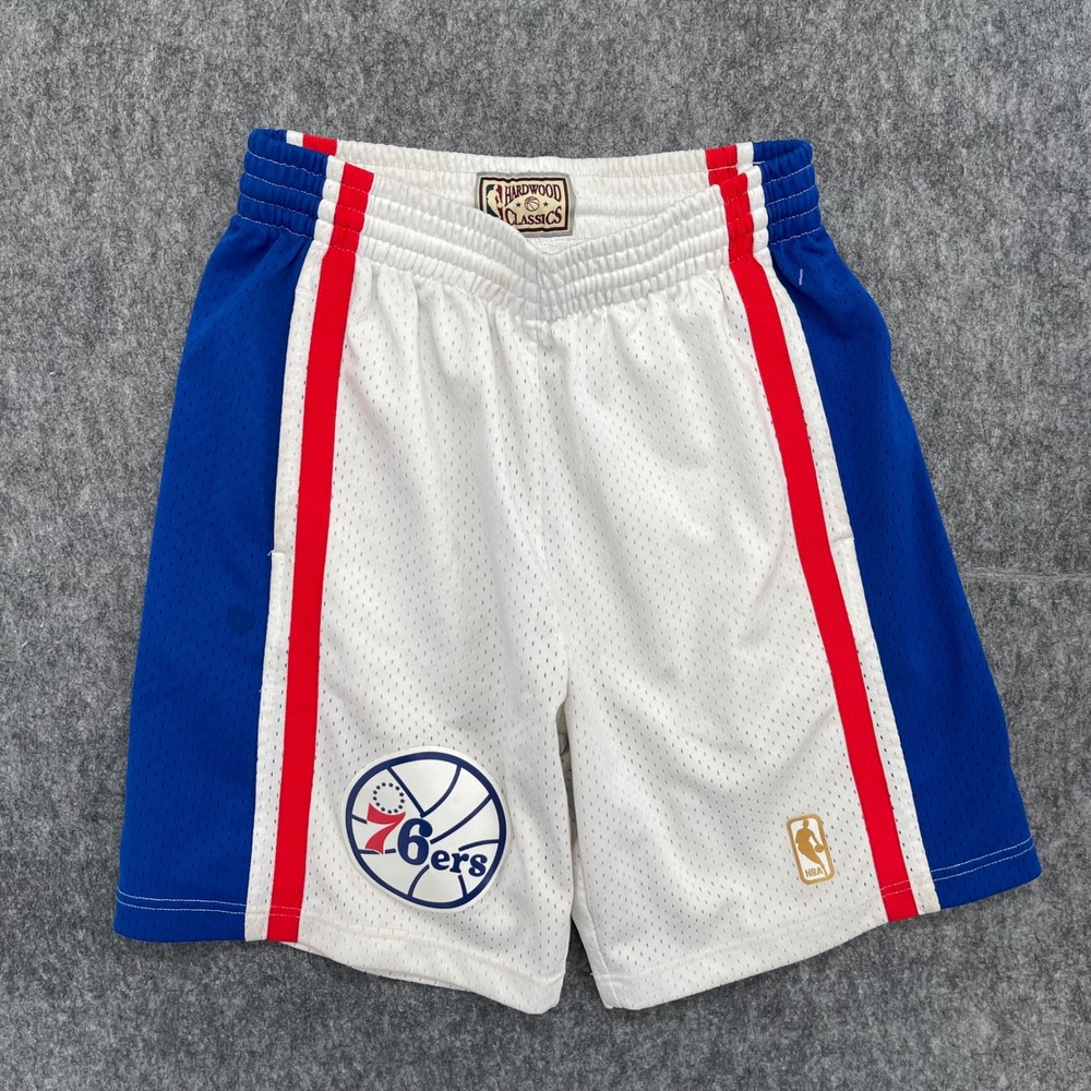 Philadelphia 76ers Shorts Mens Medium Hardwood Classics Mesh Mitchell & Ness